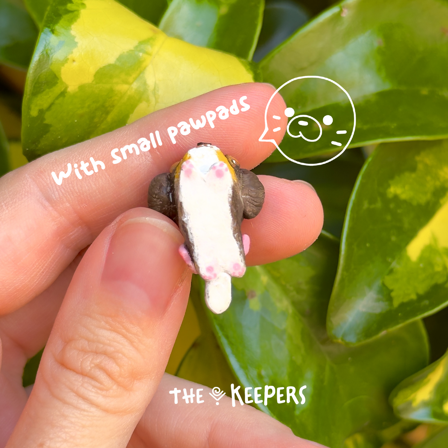 Custom Polymer Clay Dog Figurine – Hand-Painted & Resin Sealed